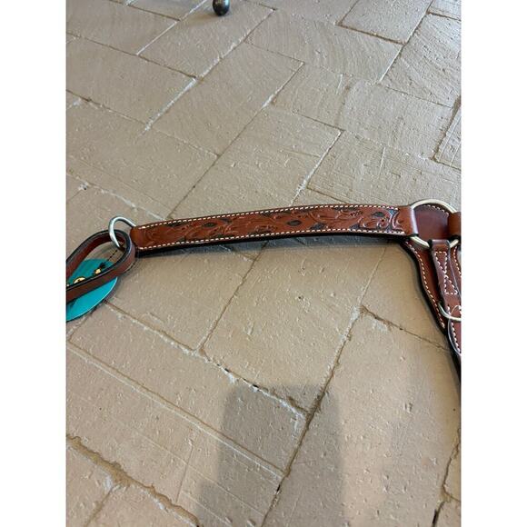 Turquoise Cross Floral Carved Breast Collar, Straight, Pony NWT - Picture 3 of 7